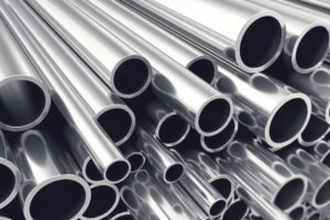 A stack of steel rods and pipes