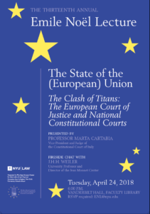 Poster for the Thirteenth Annual Emile Noel Lecture: The State of the European Union