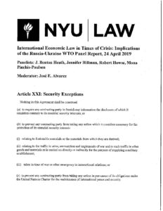 International Economic Law in Times of Crisis - Institute for ...