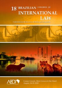 A poster for the 18th Brazilian Congress of International Law